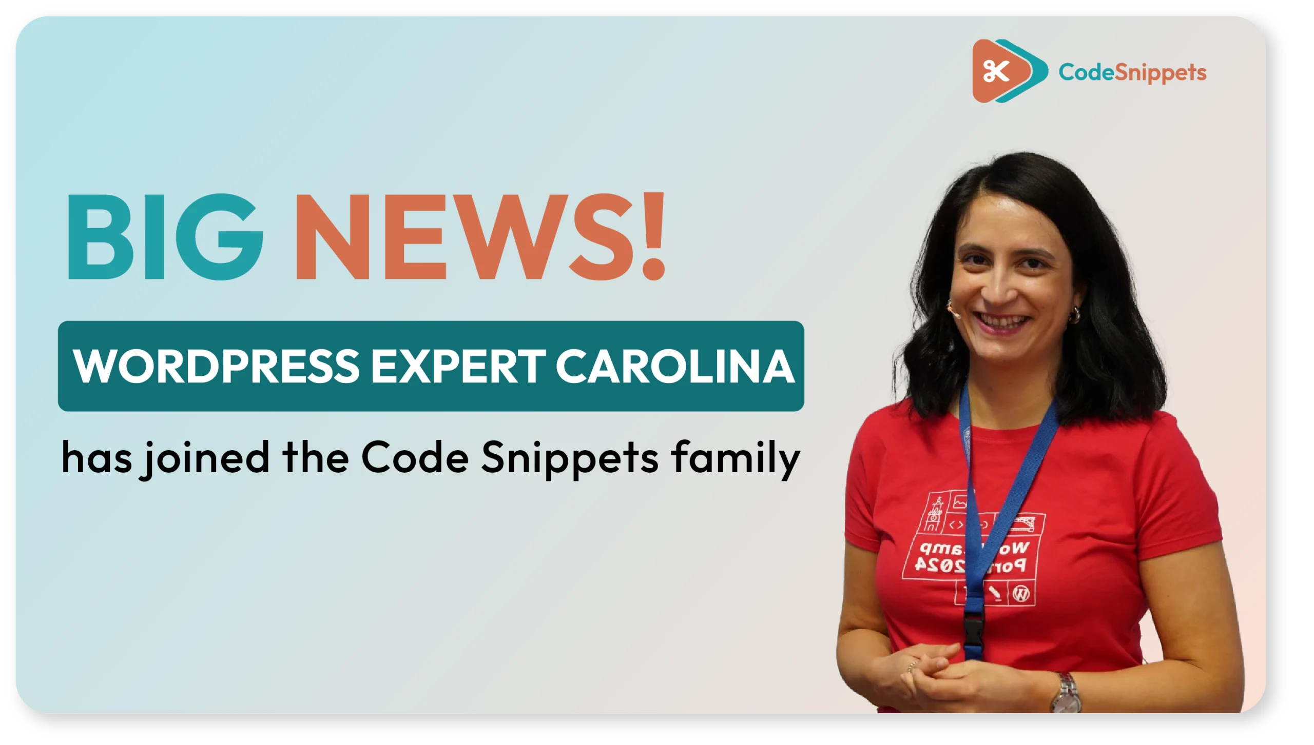 Welcome to the team, Carolina!