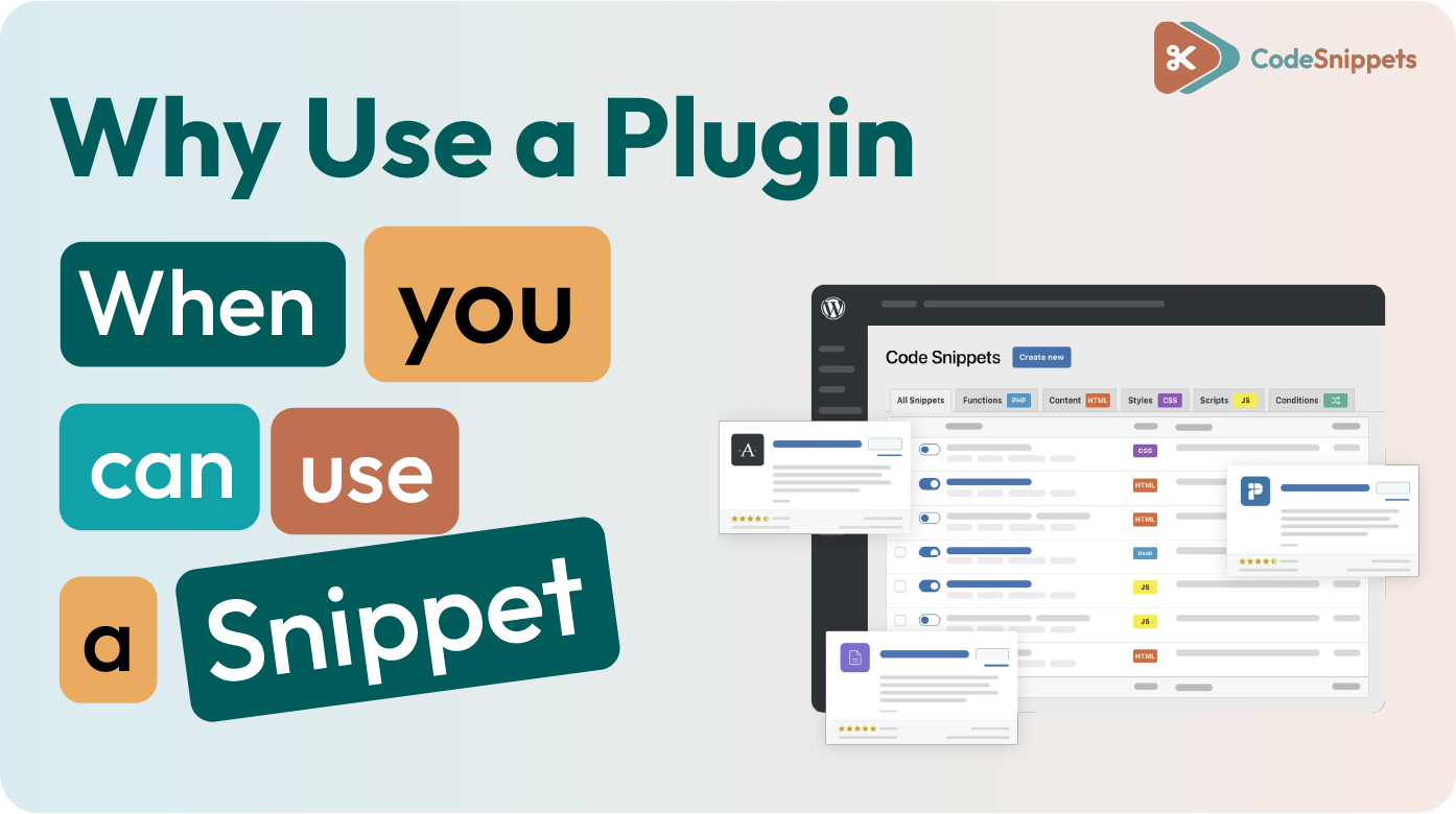 Replace WordPress Plugins with Code