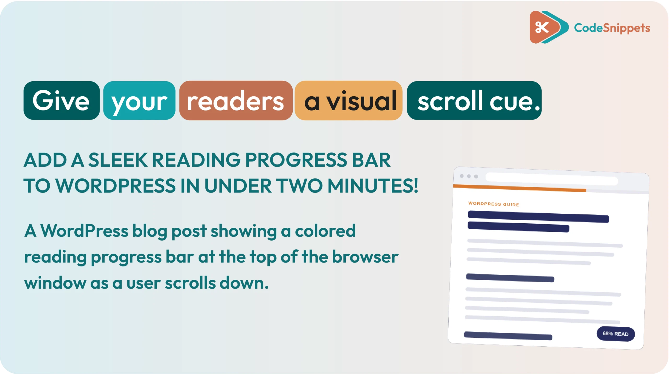 How to Add a Reading Progress Bar to WordPress with Code Snippets